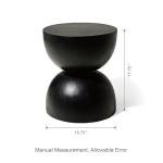 Modern Round Outdoor Side Table in Black