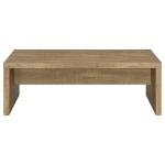 Modern Mango Wood Coffee Table with Side Panels