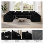 Novilla 106" U-Shape Modular Sectional Sofa
