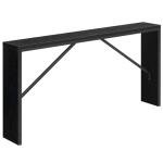 Sleek Black Console Table with Angled Metal Frame