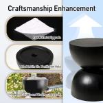 Modern Round Outdoor Side Table in Black