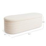 Teddy Sherpa Storage Ottoman Bench for Modern Interiors