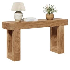 63-Inch Wooden Console Table for Entryway or Sofa