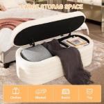 Teddy Sherpa Storage Ottoman Bench for Modern Interiors