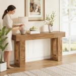 63-Inch Wooden Console Table for Entryway or Sofa