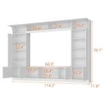 Romshine 114" Modern White Entertainment Center