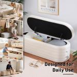 Teddy Sherpa Storage Ottoman Bench for Modern Interiors