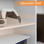 Woodtime White 114" Modern Wall Unit with Shelves