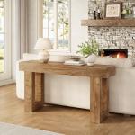 63-Inch Wooden Console Table for Entryway or Sofa