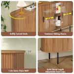 Fluted Buffet Sideboard Cabinet with Sliding Doors