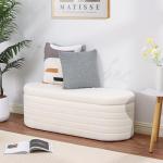 Teddy Sherpa Storage Ottoman Bench for Modern Interiors