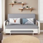 Pull-Out Sofa Daybed with Storage in Dark Grey