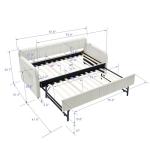 Modern Velvet Daybed with Trundle & USB Ports