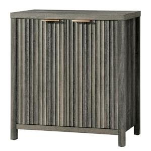 Midnight Oak Fluted Sideboard Storage Cabinet