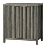 Midnight Oak Fluted Sideboard Storage Cabinet