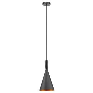 Hourglass Pendant Light with Matte Black Finish