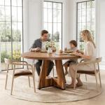 47-Inch Round Dining Table for 4-6 Guests