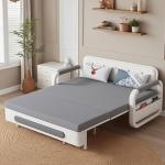 Pull-Out Sofa Daybed with Storage in Dark Grey