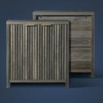 Midnight Oak Fluted Sideboard Storage Cabinet