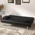 67" Modern Convertible Futon Sofa Bed with Cup Holders