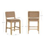 Cohen Mid-Century Leather Bar Stools, Set of 2