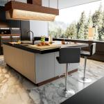 Modern Adjustable Swivel Bar Stools in PU Leather