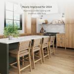 Cohen Mid-Century Leather Bar Stools, Set of 2