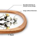 Asymmetrical Wood Wall Mirror for Modern Spaces 30”H