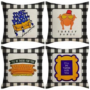 Friends Theme Throw Pillow Cover for Modern Decor
