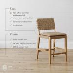 Cohen Mid-Century Leather Bar Stools, Set of 2