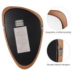 Asymmetrical Wood Wall Mirror for Modern Spaces 30”H