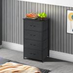 Black 4-Drawer Bedroom Dresser for Modern Spaces