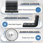 Modern Adjustable Swivel Bar Stools in PU Leather