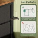 63-Inch Rustic Brown Dresser with 9 Drawers