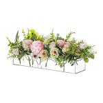 16-Inch Clear Acrylic Rectangular Flower Vase