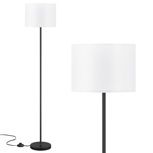 Modern Floor Lamp with White Shade and Switch