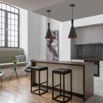 Hourglass Pendant Light with Matte Black Finish