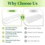 16-Inch Clear Acrylic Rectangular Flower Vase