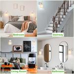 Brushed Nickel Wall Sconces Set with Glass Shades