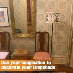 Modern Floor Lamp with White Shade and Switch