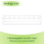 16-Inch Clear Acrylic Rectangular Flower Vase