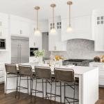 Gold Pendant Light with Frosted Glass Shade