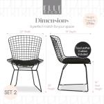 Holly Mid Century Modern Dining Side Chairs, Set of 2