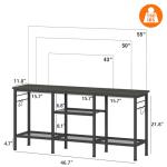 Stylish Black Oak TV Stand for Up to 55 Inch TVs