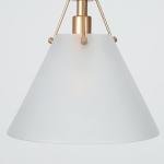 Gold Pendant Light with Frosted Glass Shade