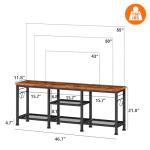 Rustic Brown TV Stand for TVs Up to 55