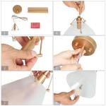 Gold Pendant Light with Frosted Glass Shade