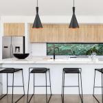 Hourglass Pendant Light with Matte Black Finish