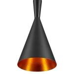 Hourglass Pendant Light with Matte Black Finish