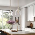 Kira Home Lucy 16" Brass Pendant Light